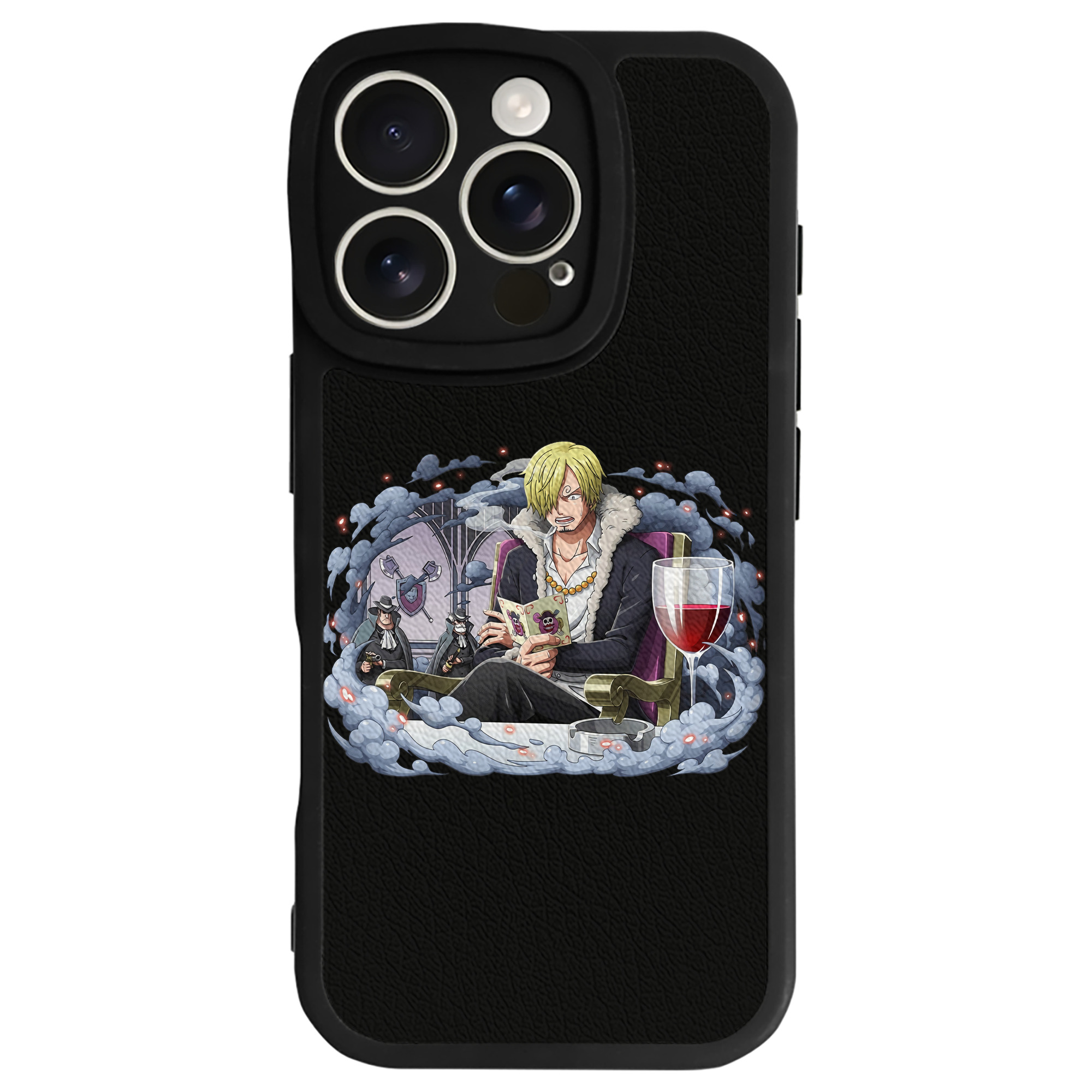 （画像用） ワンピース サンジ ONE PIECE Sanji 【iPhone 16シリーズ対応】シリコンスマホケース（レザー調） 材質：シリコン